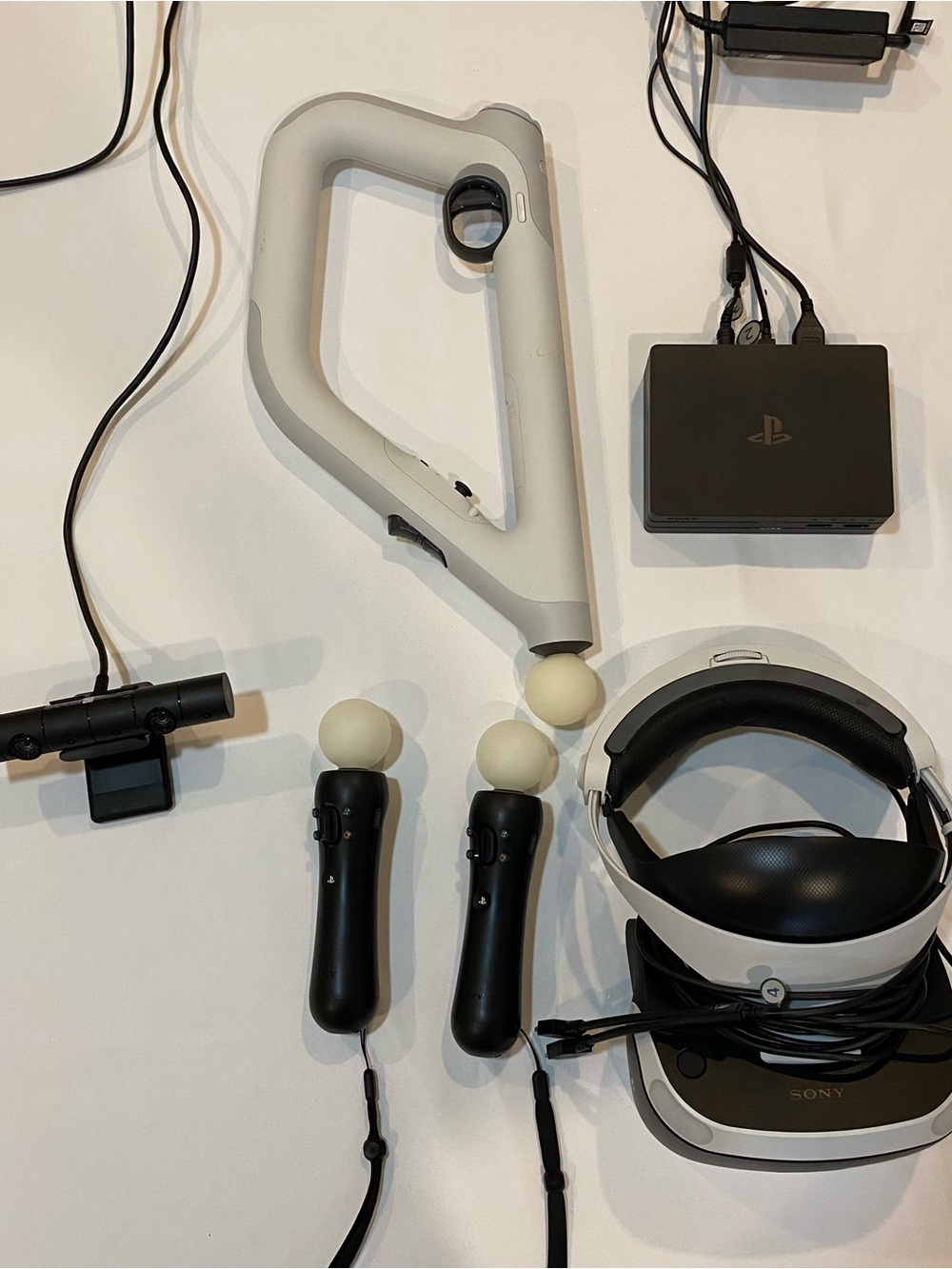 Sony PSVR Headset and Sense Controllers Bundle in White and Black